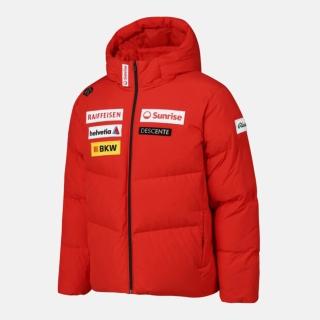 【DESCENTE】外套 男 羽絨外套 (SWISS SKI) HOODED DOWN JACKET 紅 SQ423SDJO3-RED0