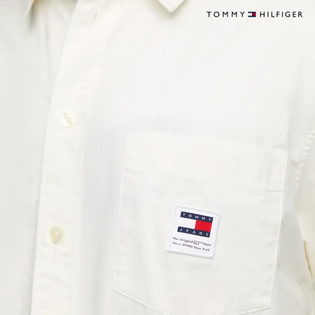 【TOMMY HILFIGER】官方旗艦館府綢襯衫式外套_裸色