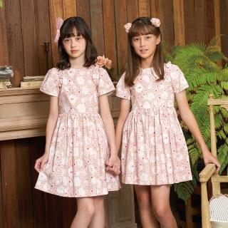 【ANNY’S 安妮公主】法式雲朵棉花春夏款荷葉邊純棉短袖洋裝(4140卡其)