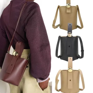 【LOEWE 羅威】Pebble 迷你型 卵石金小牛皮單肩背水桶包-3款可選