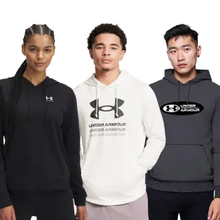 【UNDER ARMOUR】UA 男女款 長袖帽T 大學T 保暖刷毛/毛巾布(多款任選)