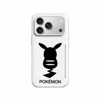 【RHINOSHIELD 犀牛盾】iPhone 15/16/17系列SolidX強化吸震緩衝防摔手機殼/皮卡丘背面剪影(寶可夢)-經典白