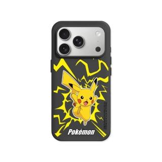 【RHINOSHIELD 犀牛盾】iPhone 15/16/17系列SolidX 吸震防摔磁吸手機殼/戰鬥系列-皮卡丘(寶可夢)-經典黑