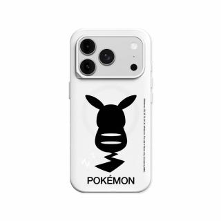 【RHINOSHIELD 犀牛盾】iPhone 15/16/17系列SolidX 吸震防摔磁吸手機殼/皮卡丘背面剪影(寶可夢)-經典白
