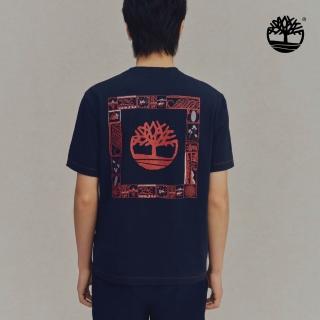 【Timberland】中性深寶石藍馬年特別款圖案短袖T恤(A5MYJ433)