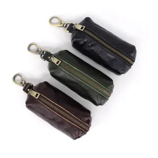 【LouiseC.】Tree House 中性植鞣革牛皮手工擦色復古零錢鑰匙真皮包-3色(GDN0016)