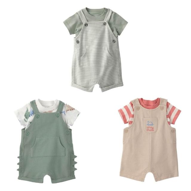 【Carter’s】純棉2件組套裝(上衣/吊帶褲)－精選多款可選(原廠公司貨 童裝 嬰兒裝)