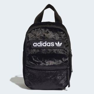 【adidas 愛迪達】Bp Mini 女 絨毛迷你後背包 收納 背帶可調 黑(ED5872)