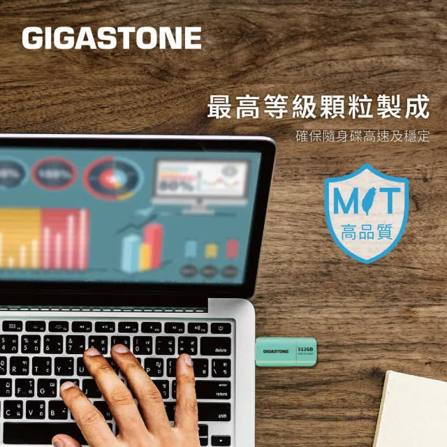 【Gigastone 立達國際】2入組 256GB USB3.1/3.2 Gen1 極簡滑蓋隨身碟 UD-3202 白(256G USB3.2 高速隨身碟)
