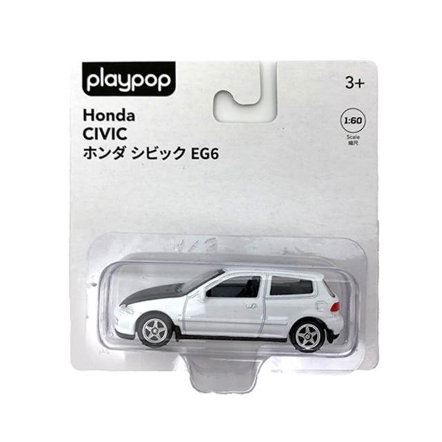【ToysRUs 玩具反斗城】playpop 1:60 壓鑄合金車 Honda Civic EG6 (白色)