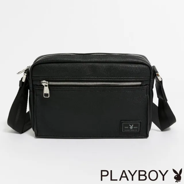 【PLAYBOY】斜背包 Matte Black系列(黑色)