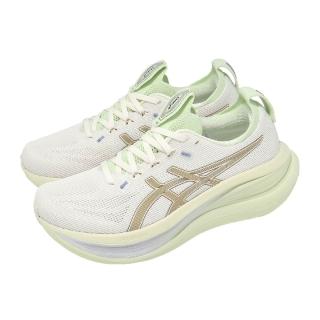 【asics 亞瑟士】慢跑鞋 Gel-Nimbus 28 CP 女鞋 米白 卡其 緩震 跑者系列 1012C033100