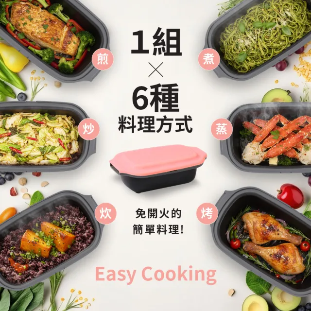 【ONE HOUSE】韓匠3件組微波專用快速料理盒/經典盒_2組 (調理鍋/微波盒)