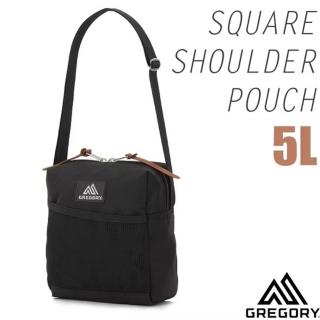 【Gregory】SQUARE SHOULDER POUCH 斜背包 5L .單肩側背包.隨身證件零錢包(155677-1041 黑)