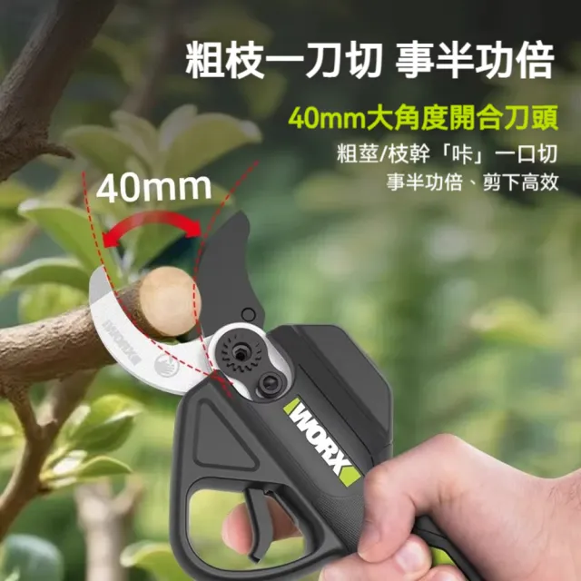 【WORX 威克士】20V鋰電修枝剪 電動剪刀 電動修枝剪 修枝剪刀 電動剪 樹枝剪 樹剪 花剪 園藝剪刀 WU571.18