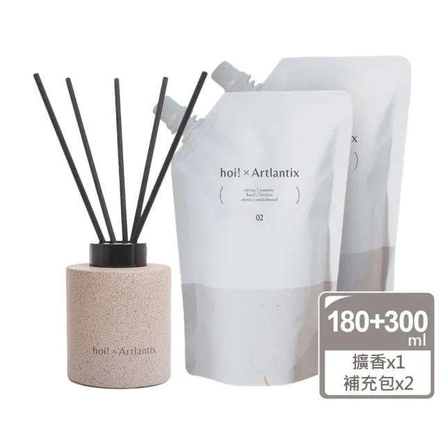 【hoi! 好好生活】任選3件超值組日京山風精油擴香+補充包300ml*2(多款味道可選)母親節送禮