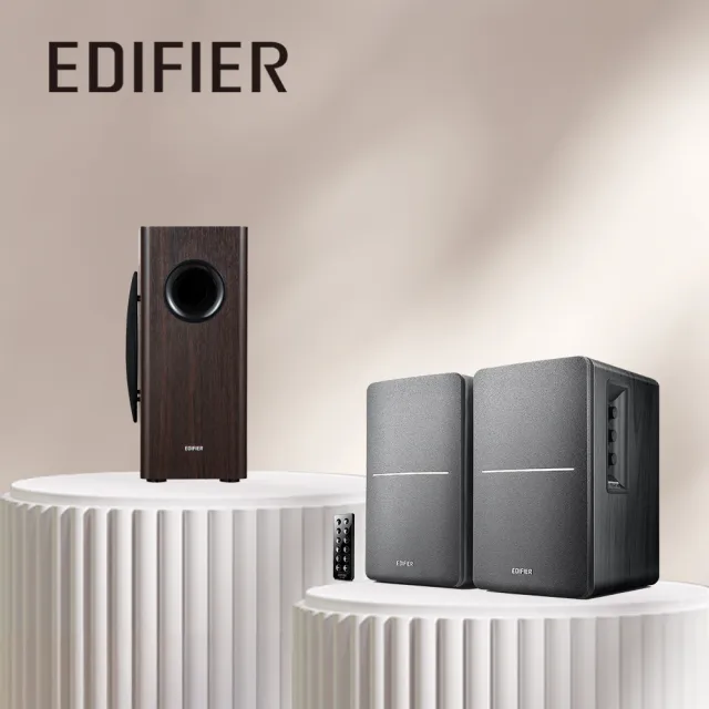 【EDIFIER】R1280DB   2.0聲道藍牙喇叭+T5S重低音(音響/主動喇叭/桌上喇叭 /2.0聲道/藍牙喇叭/重低音)