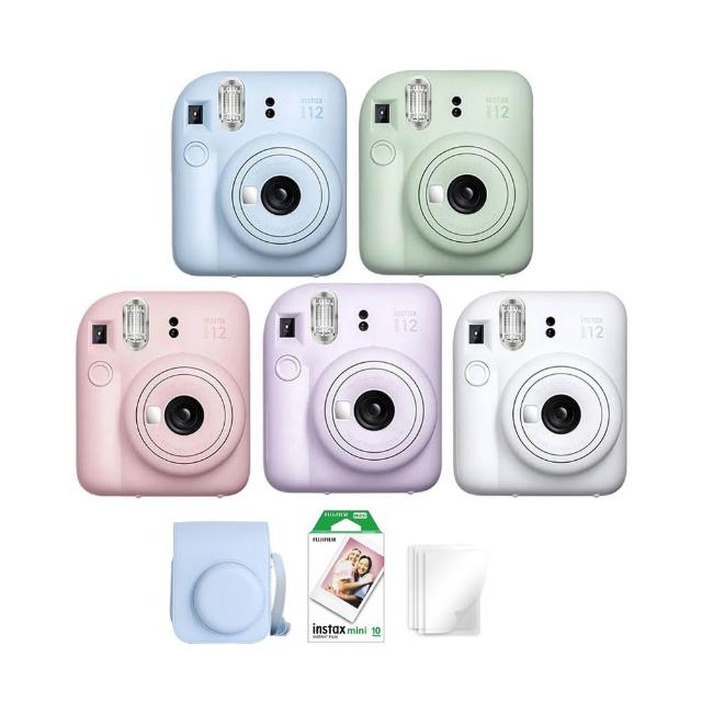 【FUJIFILM 富士】instax mini 12 拍立得相機 原廠公司貨(送皮套10張底片組合)