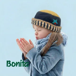 【Bonita 葆倪】日本進口/兒童/星星絨毛反摺童帽/669-4851