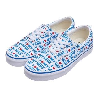 【VANS】Era 經典平底 帆布鞋 女 藍白色 字母印花 4孔綁帶 低筒 休閒鞋 滑板鞋 VN0A38FRVP5