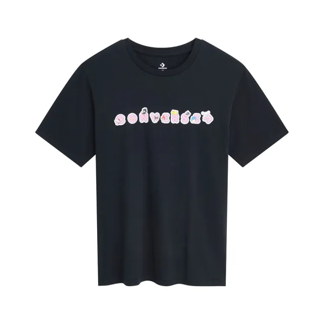 【CONVERSE】Hello Kitty Sticker Tee 短袖 男款 女款 黑色 三麗鷗 CVM5T517-BLK