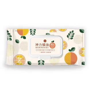 【古寶無患子】神力橘油廚房萬用潔淨濕巾 80抽