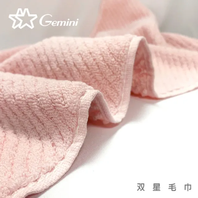 【Gemini 雙星】官方直營 簡約斜紋純棉毛巾超值3入組(4色任選 100%純棉)