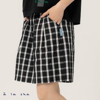 【a la sha】miao標格紋鬆緊短裙