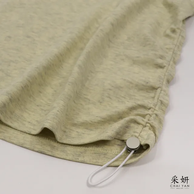 【CHAI YAN 采妍】字母帽子刺繡短袖上衣(春夏新款-65-78公斤可穿)