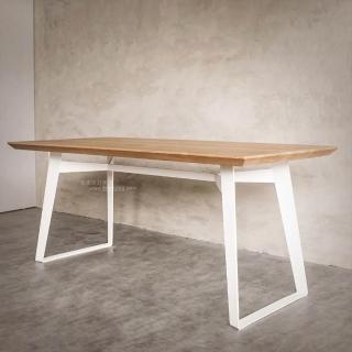 【Trohome 拓家設計傢俱】可訂製 實心扁鐵重量感餐桌/工作桌170cm
