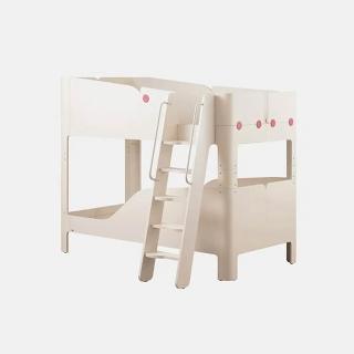 【iloom 怡倫家居】TINKLE-POP 雙層床架組-爬梯型(雙層床 床架 單人床架 雙人床架 兒童床 收納床架)
