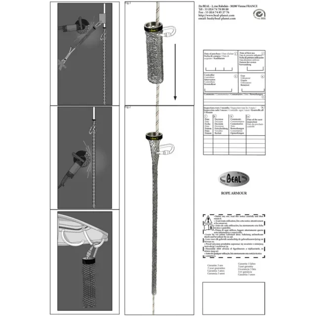 【BEAL】Rope Armour 金屬織網繩索保護套 BPRAR