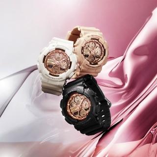 【CASIO 卡西歐】G-SHOCK 閃耀玫瑰金計時錶/3色可選 (GMA-S140PG-1A/GMA-S140PG-4A/GMA-S140PG-7A)