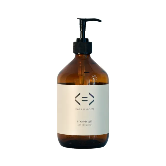 【LESS IS MORE】玻璃沐浴瓶 可重複使用 環保設計 沐浴乳空瓶（500 ml）