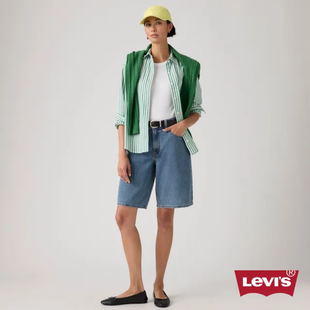 【LEVIS】BAGGY DAD 寬鬆牛仔短褲 女生牛仔褲 人氣新品 000MJ-0016