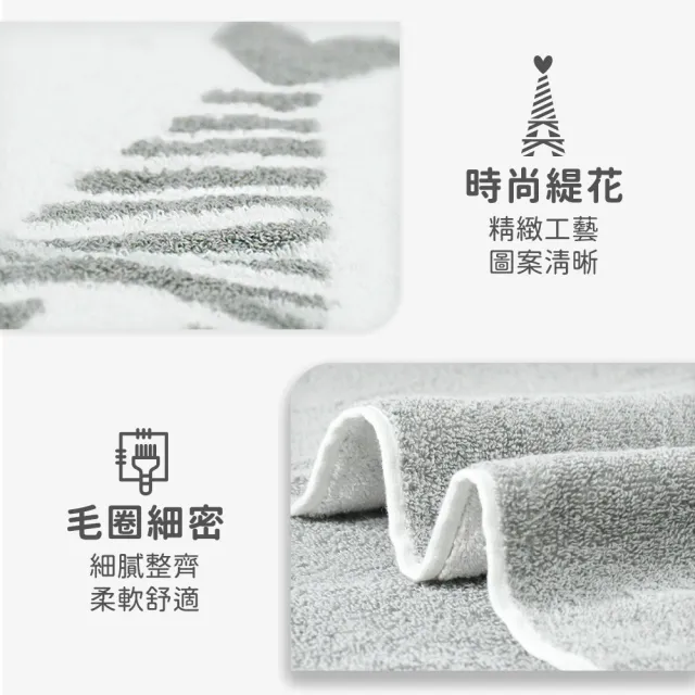 【ELLE HOME】8條組_法國時尚純棉鬆厚毛巾(巴黎經典/艾菲爾鐵塔)2款2色選