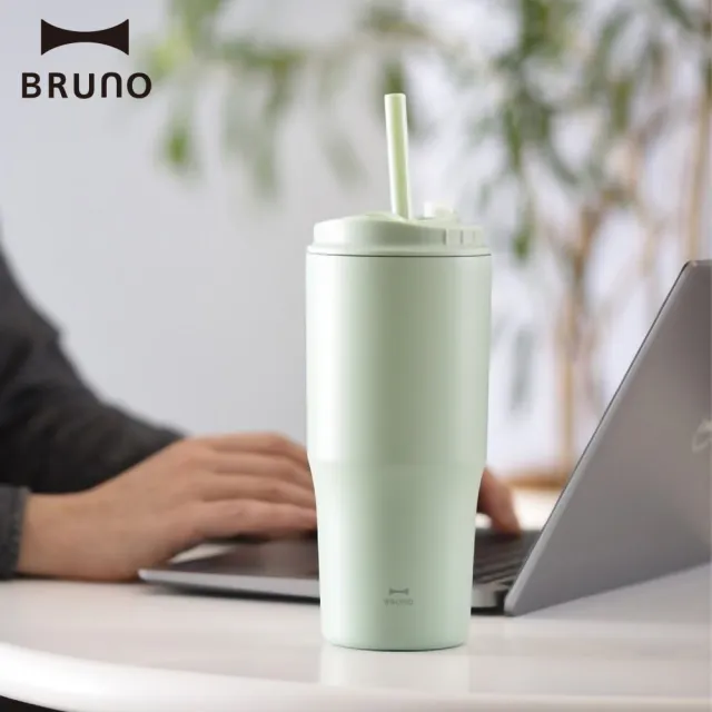 【BRUNO】日本BRUNO 雙飲保溫吸管杯700ml附吸管(真空冰壩杯、水壺、咖啡杯、運動水壺、隨行杯、保溫瓶)