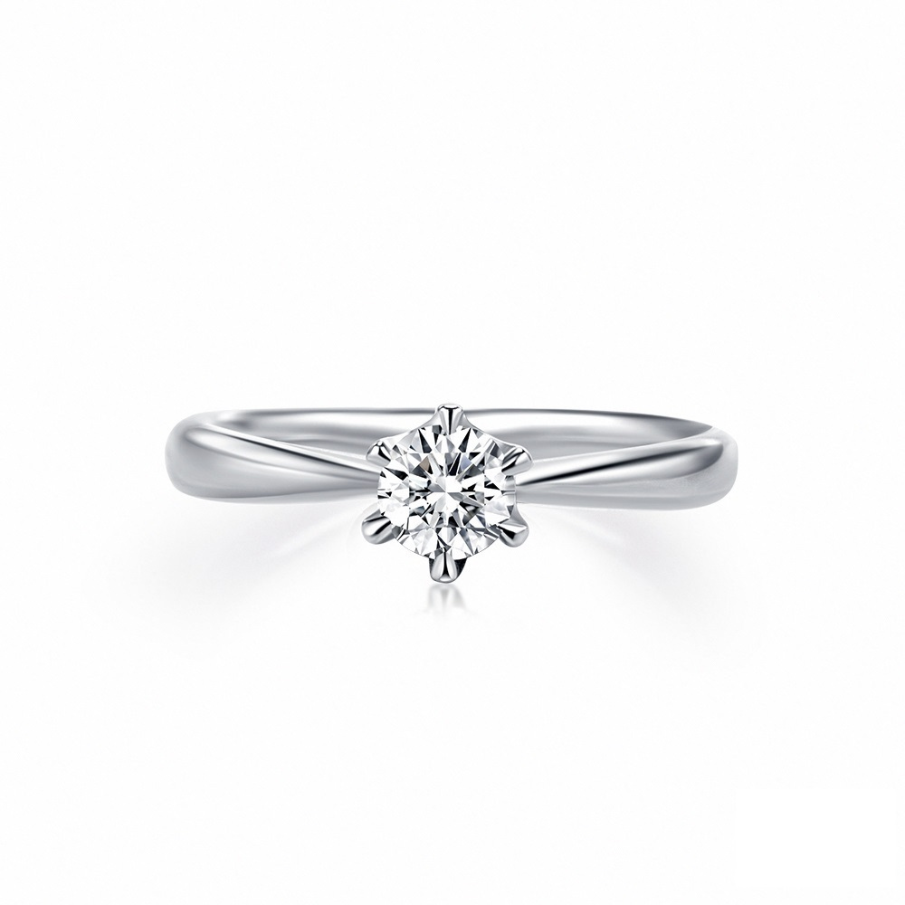 【蘇菲亞珠寶】GIA 30分 D/SI2 PT950鉑金 經典六爪 鑽石戒指