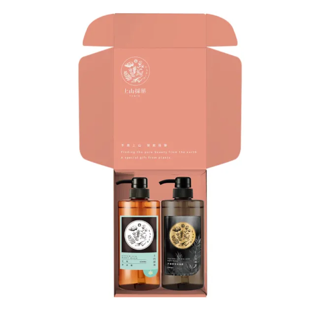 【tsaio 上山採藥】momo獨家限定禮盒600ml-2入組(黑檀澄淨沐浴/白雪松純淨洗髮/送禮)