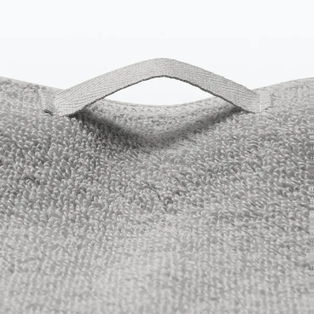 【MUJI 無印良品】棉圈絨雙線織小浴巾/可吊掛(灰色/柔白/粉米/綠色/墨灰)