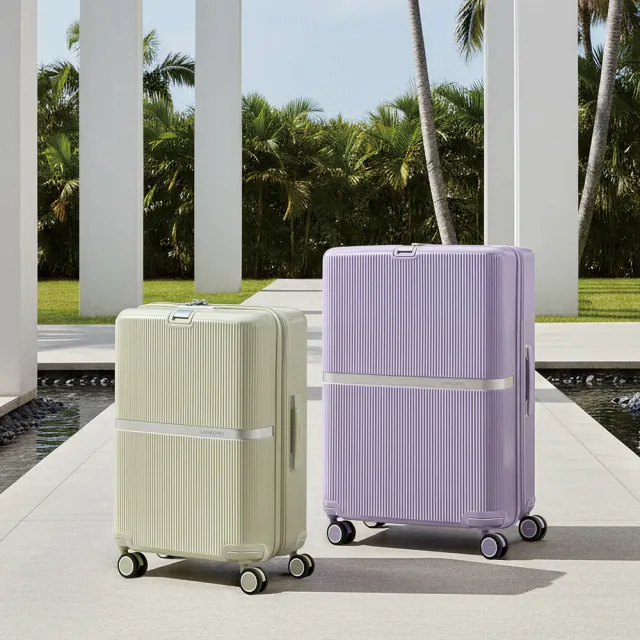 【Samsonite 新秀麗】25吋 MINTER 可擴充大容量防盜拉鍊輕量PC前掛釦避震輪行李箱/旅行箱(多色可選)