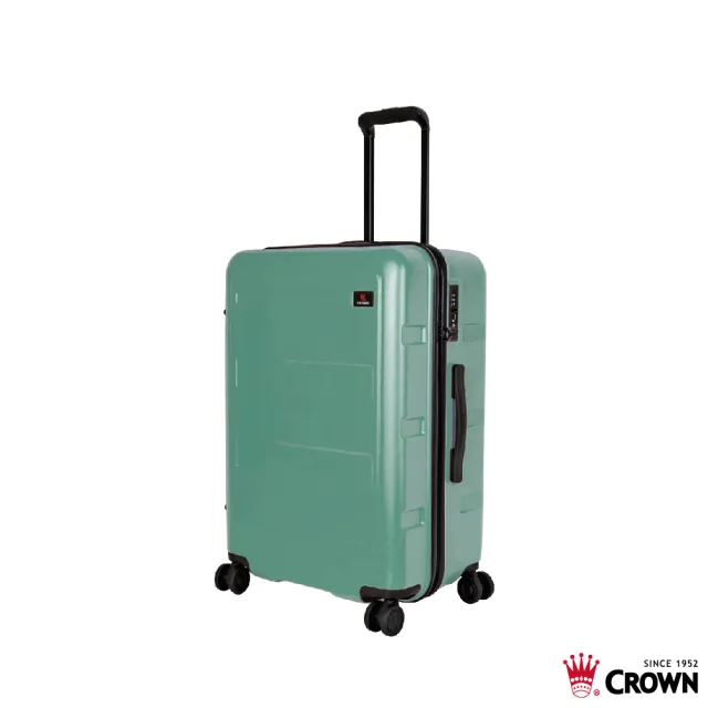 【CROWN 皇冠】21吋 拉鍊拉桿箱 行李箱 旅行箱(霧面/超輕量)