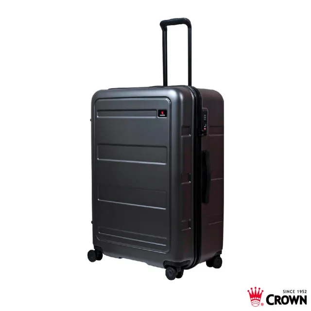 【CROWN 皇冠】26吋 拉鍊拉桿箱 行李箱 旅行箱(霧面/超輕量)