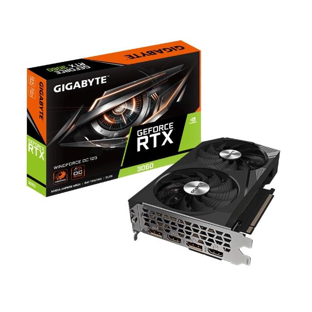 【GIGABYTE 技嘉】RTX3060 WINDFORCE OC 12G 顯示卡+技嘉 P650G PG5 電源供應器+技嘉 C103 機殼