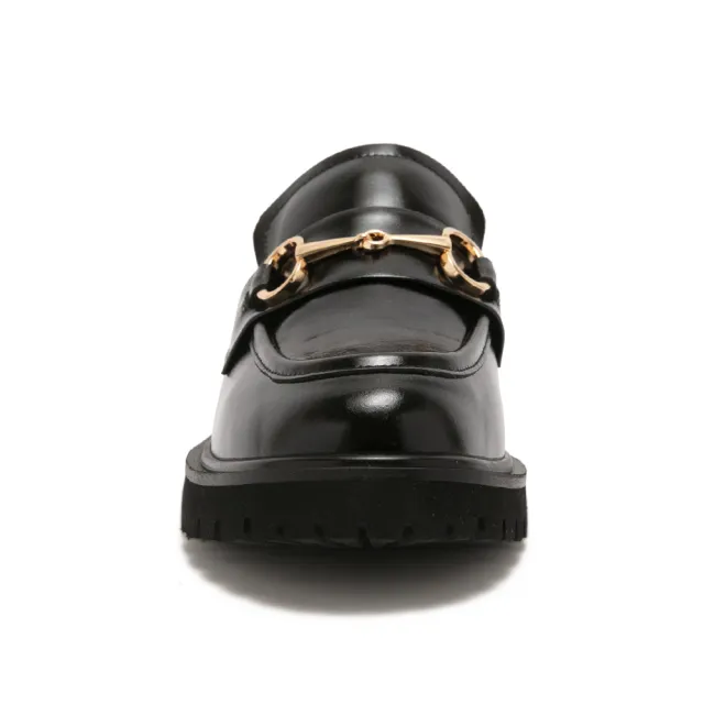 【steve madden】經典素面馬銜釦樂福鞋 TWIZA(鏡黑色)