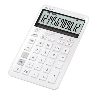 【CASIO 卡西歐】12位元閃耀時尚桌上型曜石計算機-雲柔白(JW-200DQ-WE)