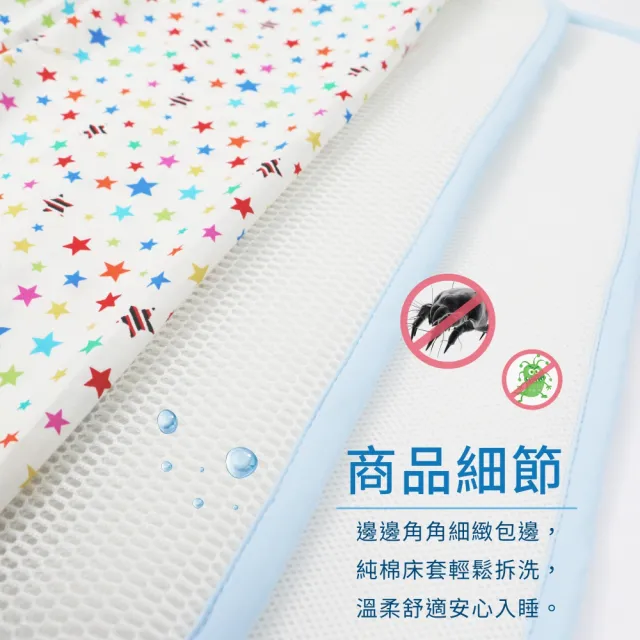 【PUKU 藍色企鵝】AIR透氣排汗3D床墊M(60X120X1.5cm)