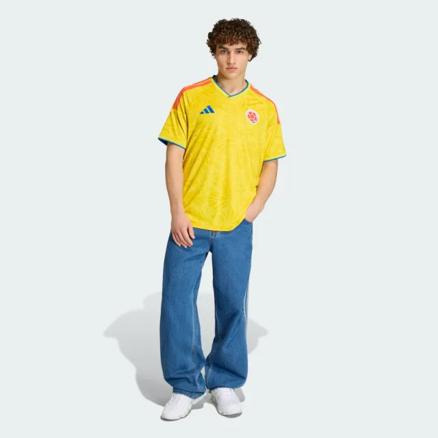 【adidas 愛迪達】世界盃 哥倫比亞 主場短袖球衣  吸濕排汗 男 JL6972