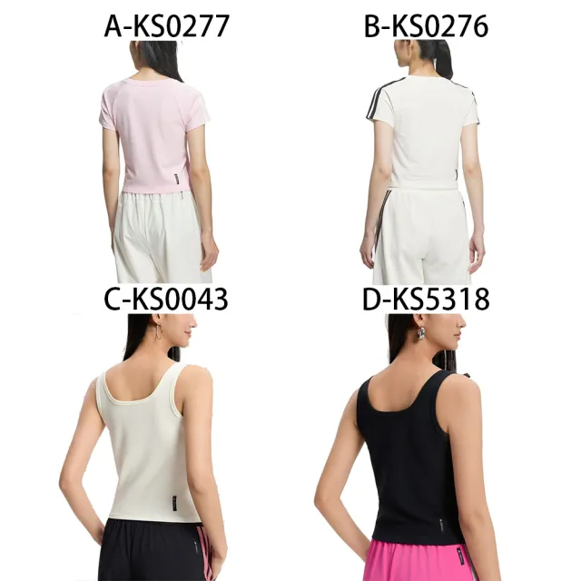 【adidas 愛迪達】圓領短袖T恤 運動背心 DCE BABY TEE 女 A-KS0277 B-KS0276 C-KS0043 D-KS5318