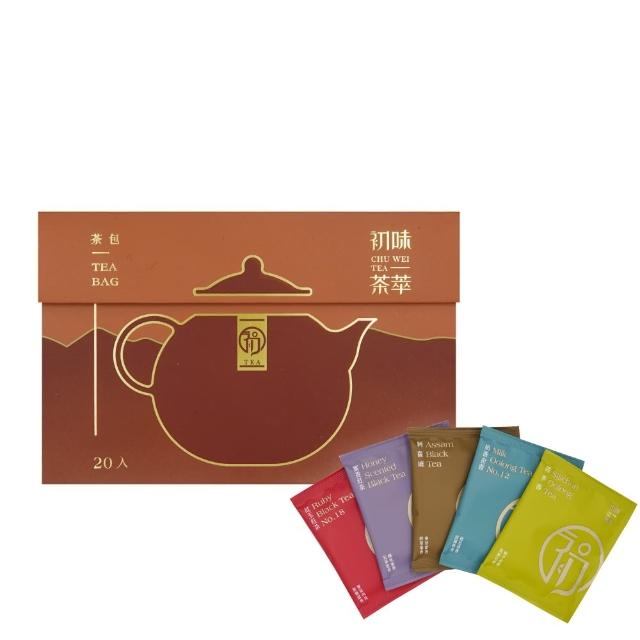 【初味茶萃】茶包綜合禮盒 2.5gx20包/盒-紅色(紅玉.蜜紅.金萱.四季春.阿薩姆)